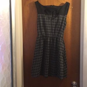 Black and grey heart cut out dress